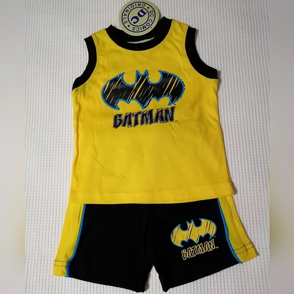🔥SALE🔥 BATMAN DC Comics Superhero Baby Boy's Top and Shorts Set NWT Size 3-6M